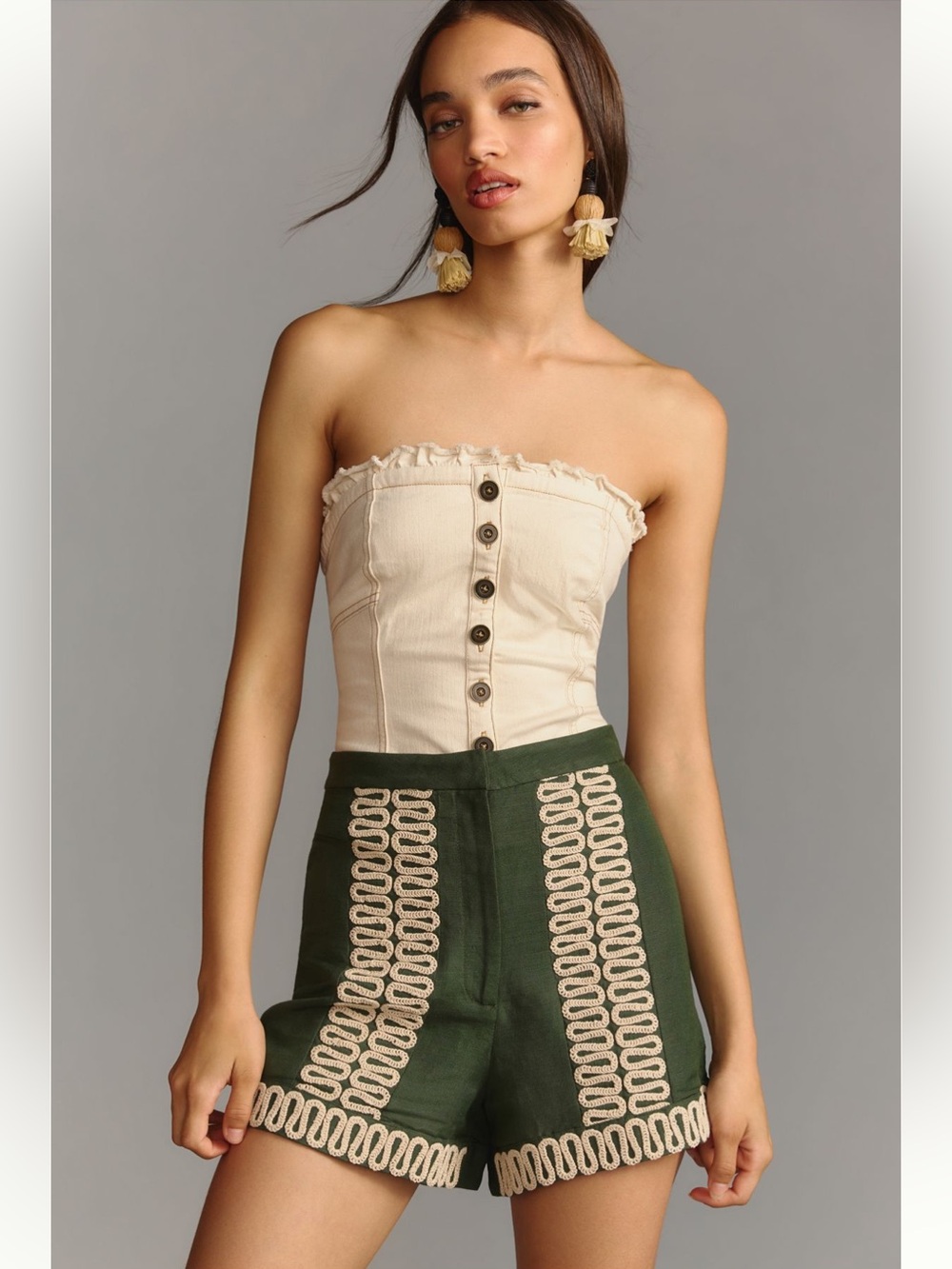 Significant Other Keava Embroidered Shorts - Picture 3 of 9